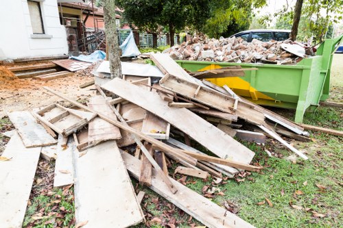 Professional team performing home clearance in a South West London residence