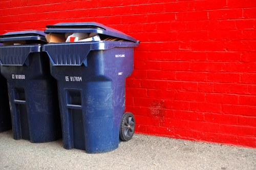 Waste collection trucks operating in South West London