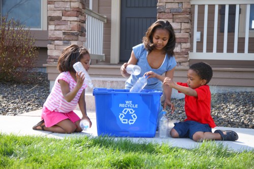 Professional rubbish removal truck in South West London